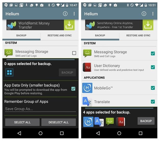 Download data back for android pc